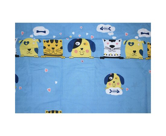 Постельное белье MirSon Бязь Ranforce Elite 17-0518 Cat-dog blue Двуспальный (2200004672175), изображение 4