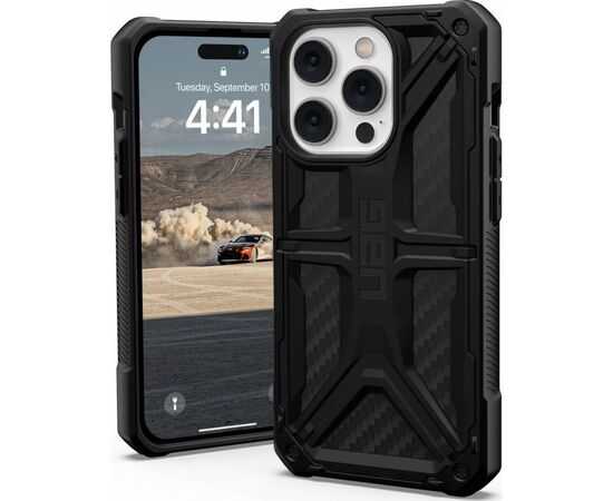 Чехол для моб. телефона Uag Apple iPhone 14 Pro Monarch, Carbon Fiber (114034114242), изображение 11 Чехол для моб. телефона Uag Apple iPhone 14 Pro Monarch, Carbon Fiber (114034114242), изображение 11