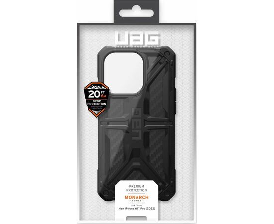Чехол для моб. телефона Uag Apple iPhone 14 Pro Monarch, Carbon Fiber (114034114242), изображение 12 Чехол для моб. телефона Uag Apple iPhone 14 Pro Monarch, Carbon Fiber (114034114242), изображение 12
