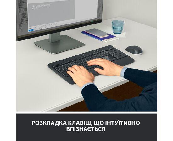 Комплект Logitech MK540 Advanced Wireless UA Black (920-008685), зображення 2 Комплект Logitech MK540 Advanced Wireless UA Black (920-008685), зображення 2