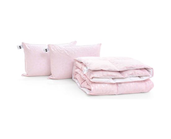 Одеяло MirSon Набор пуховый №2113 Bio-Pink Зима 90% пух одеяло 200х220 + подушки 50х70 2 шт мягкие (2200003023374), изображение 4