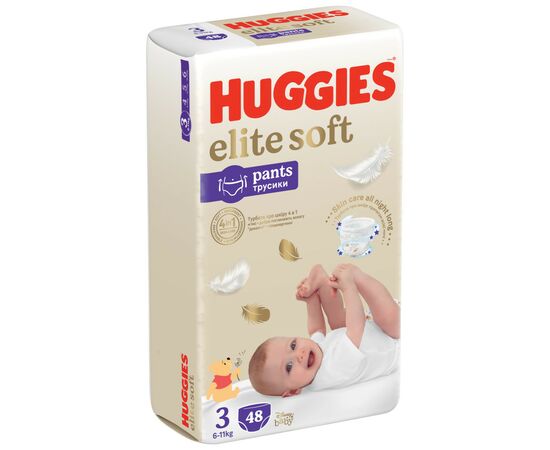 Подгузники Huggies Elite Soft 3 (6-11 кг) Mega 48 шт (5029053549293), изображение 3 Подгузники Huggies Elite Soft 3 (6-11 кг) Mega 48 шт (5029053549293), изображение 3