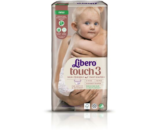 Подгузник Libero Touch Pants Размер 3 (5-9 кг) 36 шт (7322541739472), изображение 2 Подгузник Libero Touch Pants Размер 3 (5-9 кг) 36 шт (7322541739472), изображение 2