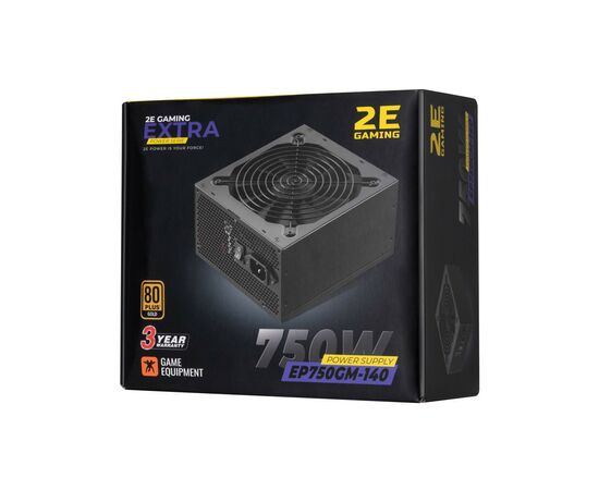 Блок питания 2E GAMING EXTRA POWER (750W), >90, 80+ Gold, 140mm, 1xMB 24pin(20+4), 1xCPU 8pin(4+4), 4xMolex, 6x (2E-EP750GM-140), изображение 10 Блок питания 2E GAMING EXTRA POWER (750W), >90, 80+ Gold, 140mm, 1xMB 24pin(20+4), 1xCPU 8pin(4+4), 4xMolex, 6x (2E-EP750GM-140), изображение 10