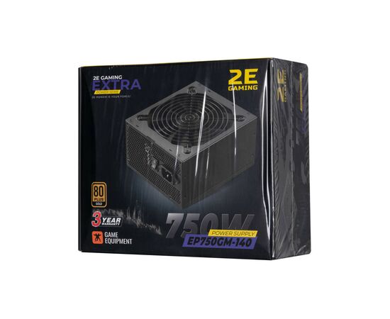Блок питания 2E GAMING EXTRA POWER (750W), >90, 80+ Gold, 140mm, 1xMB 24pin(20+4), 1xCPU 8pin(4+4), 4xMolex, 6x (2E-EP750GM-140), изображение 11 Блок питания 2E GAMING EXTRA POWER (750W), >90, 80+ Gold, 140mm, 1xMB 24pin(20+4), 1xCPU 8pin(4+4), 4xMolex, 6x (2E-EP750GM-140), изображение 11
