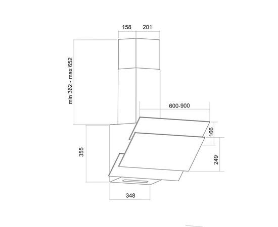 Вытяжка кухонная Pyramida MSH 60 SRC (650) GBL, изображение 11 Вытяжка кухонная Pyramida MSH 60 SRC (650) GBL, изображение 11