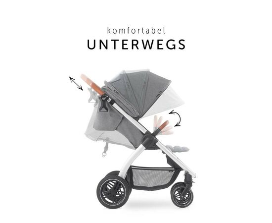 Коляска Hauck Uptown Melange Grey (14828-0), изображение 10 Коляска Hauck Uptown Melange Grey (14828-0), изображение 10