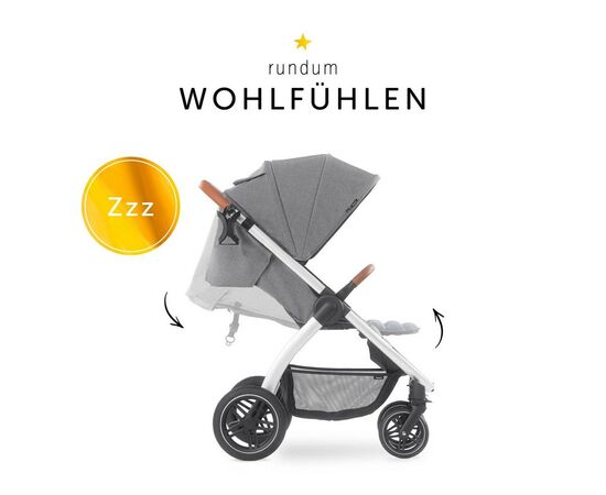 Коляска Hauck Uptown Melange Grey (14828-0), изображение 9 Коляска Hauck Uptown Melange Grey (14828-0), изображение 9