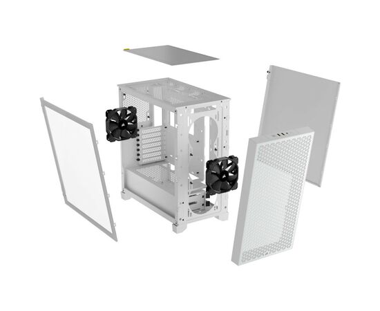 Корпус Corsair 3000D Tempered Glass White (CC-9011252-WW), изображение 11 Корпус Corsair 3000D Tempered Glass White (CC-9011252-WW), изображение 11