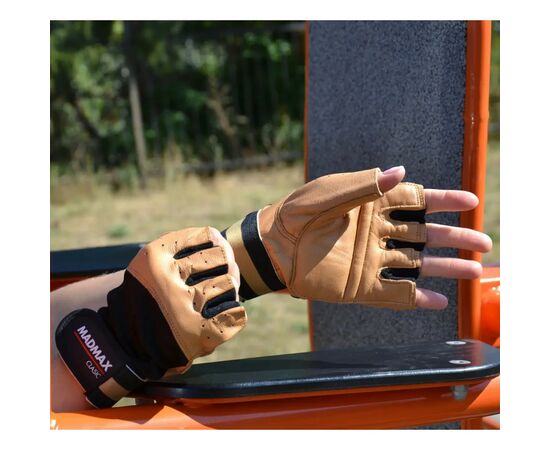 Перчатки для фитнеса MadMax MFG-248 Clasic Brown S (MFG-248-Brown_S), изображение 8 Перчатки для фитнеса MadMax MFG-248 Clasic Brown S (MFG-248-Brown_S), изображение 8