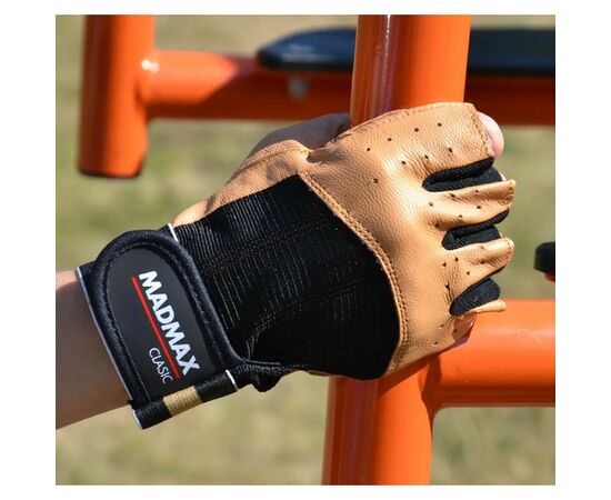 Перчатки для фитнеса MadMax MFG-248 Clasic Brown S (MFG-248-Brown_S), изображение 9 Перчатки для фитнеса MadMax MFG-248 Clasic Brown S (MFG-248-Brown_S), изображение 9