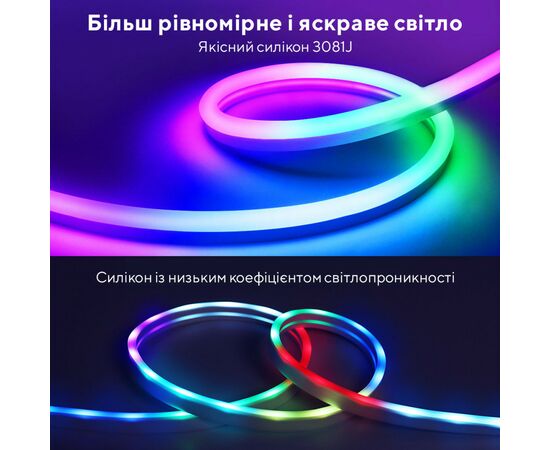 Светодиодная лента Govee Neon LED Strip Light 5м Білий (H61A23D1), изображение 6 Светодиодная лента Govee Neon LED Strip Light 5м Білий (H61A23D1), изображение 6
