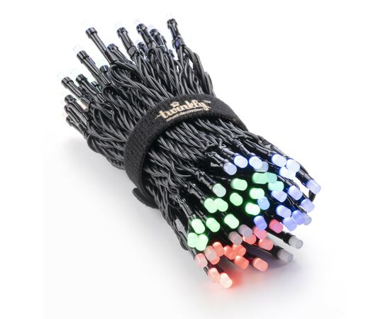 Гирлянда Twinkly Smart LED Strings RGB 100, BT + WiFi, Gen II, IP44 кабель че (TWS100STP-BEU), изображение 2 Гирлянда Twinkly Smart LED Strings RGB 100, BT + WiFi, Gen II, IP44 кабель че (TWS100STP-BEU), изображение 2