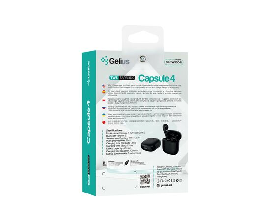 Наушники Gelius Pro Capsule 4 GP-TWS-004i Black (00000089891), изображение 9 Наушники Gelius Pro Capsule 4 GP-TWS-004i Black (00000089891), изображение 9