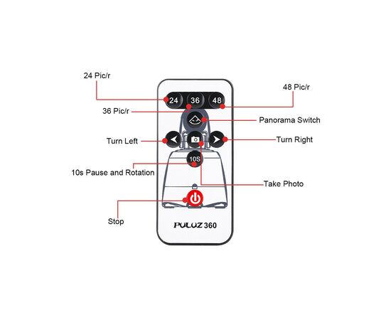 Голова штативная Puluz PU360R red (PU360R), изображение 6 Голова штативная Puluz PU360R red (PU360R), изображение 6