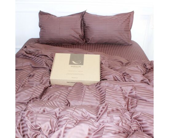 Постільна білизна MirSon Satin 30-0006DarkBrown 160х220 Сімейний (2200005249499), зображення 2 Постільна білизна MirSon Satin 30-0006DarkBrown 160х220 Сімейний (2200005249499), зображення 2