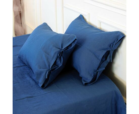 Постільна білизна MirSon сімейний Льон Bluebottle 2х160х220 (2200005371541), зображення 2