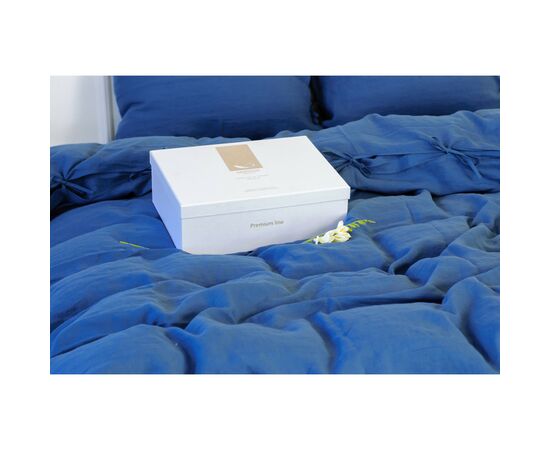 Постільна білизна MirSon сімейний Льон Bluebottle 2х160х220 (2200005371541), зображення 5