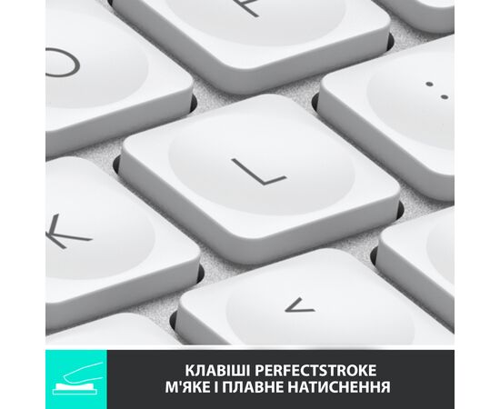 Клавиатура Logitech MX Keys Mini Wireless Illuminated UA Pale Grey (920-010499), изображение 2 Клавиатура Logitech MX Keys Mini Wireless Illuminated UA Pale Grey (920-010499), изображение 2