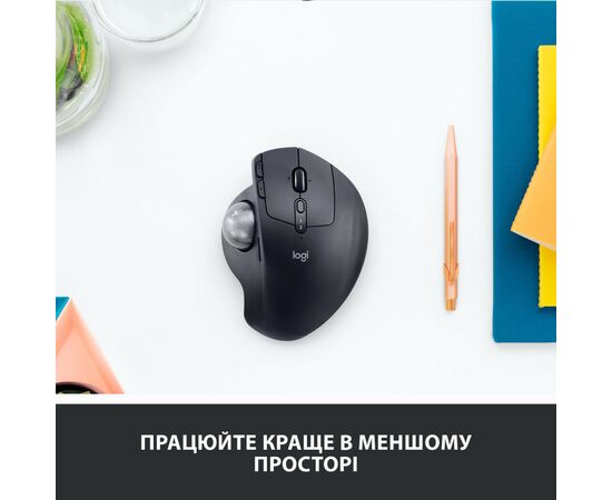 Мышка Logitech MX Ergo Bluetooth Graphite (910-005179), изображение 8 Мышка Logitech MX Ergo Bluetooth Graphite (910-005179), изображение 8