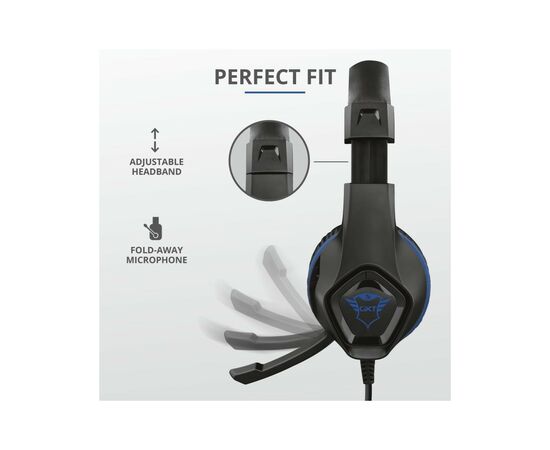 Навушники Trust GXT 404B Rana Gaming Headset for PS4 3.5mm BLUE (23309), зображення 6