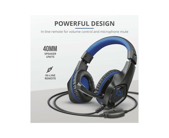 Навушники Trust GXT 404B Rana Gaming Headset for PS4 3.5mm BLUE (23309), зображення 8
