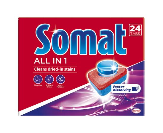 Таблетки для посудомоечных машин Somat All in 1 24 шт (9000101347814)
