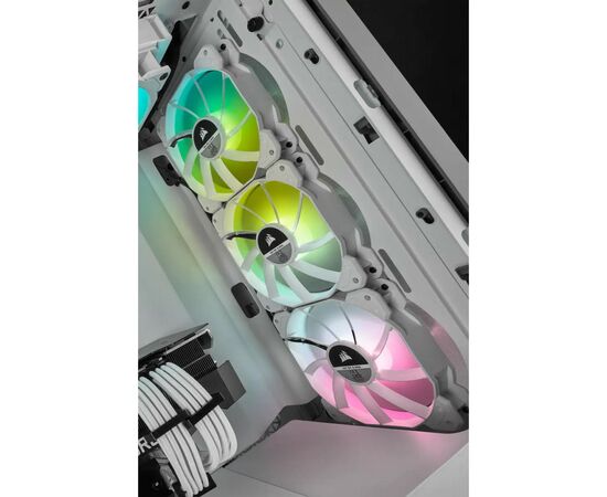 Кулер для корпуса Corsair SP120 RGB ELITE White (CO-9050137-WW), изображение 12 Кулер для корпуса Corsair SP120 RGB ELITE White (CO-9050137-WW), изображение 12