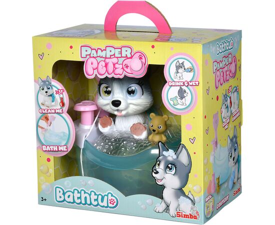 Игровой набор Simba Pamper Petz Купание хаски с ванной и аксессуарами (5953560), изображение 3 Игровой набор Simba Pamper Petz Купание хаски с ванной и аксессуарами (5953560), изображение 3