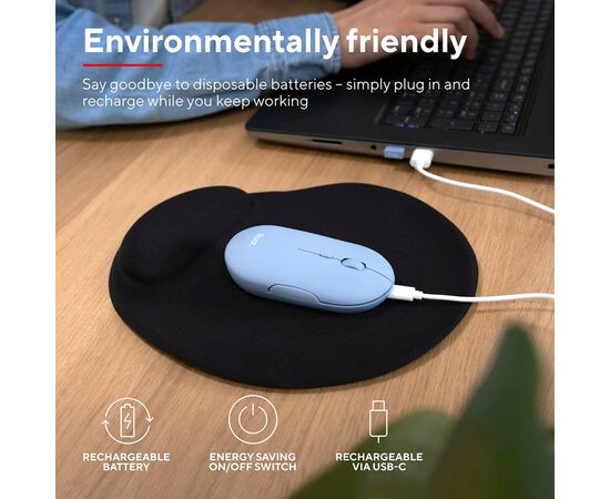Мышка Trust Puck Wireless/Bluetooth Silent Blue (24126), изображение 11 Мышка Trust Puck Wireless/Bluetooth Silent Blue (24126), изображение 11