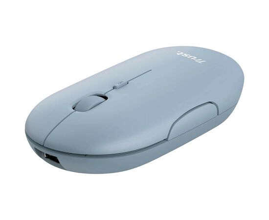 Мышка Trust Puck Wireless/Bluetooth Silent Blue (24126), изображение 4 Мышка Trust Puck Wireless/Bluetooth Silent Blue (24126), изображение 4