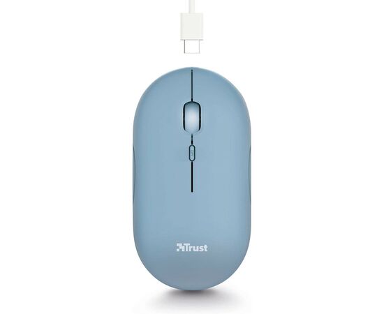 Мышка Trust Puck Wireless/Bluetooth Silent Blue (24126), изображение 6 Мышка Trust Puck Wireless/Bluetooth Silent Blue (24126), изображение 6