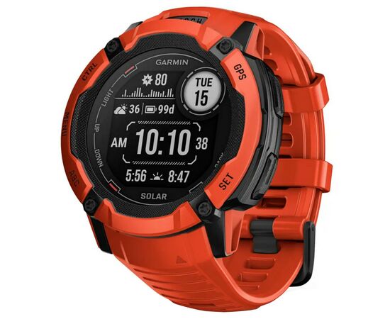 Смарт-часы Garmin Instinct 2X, Solar, Flame Red, GPS (010-02805-01)