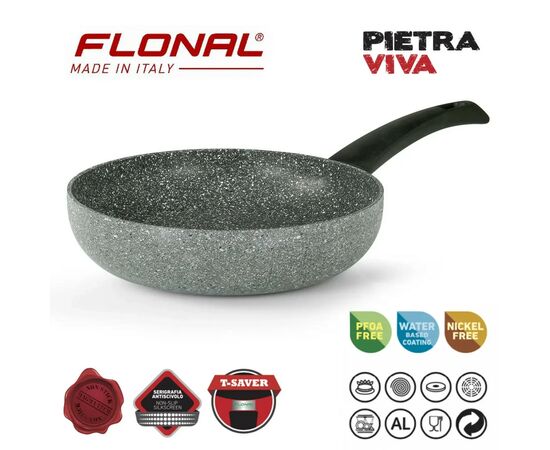 Сковорода Flonal Pietra Viva 30 см (PV8PB3070), изображение 6 Сковорода Flonal Pietra Viva 30 см (PV8PB3070), изображение 6