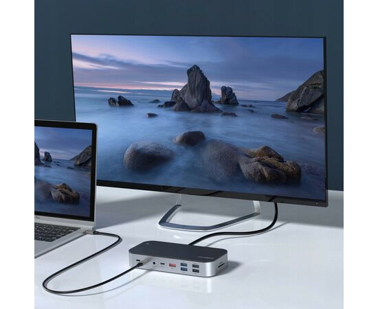 Концентратор Choetech USB-C 15-in-1 HDMI/PD/CR/LAN/USB-A/USB-C/AUX/VGA/DP (HUB-M52-GY), изображение 8 Концентратор Choetech USB-C 15-in-1 HDMI/PD/CR/LAN/USB-A/USB-C/AUX/VGA/DP (HUB-M52-GY), изображение 8