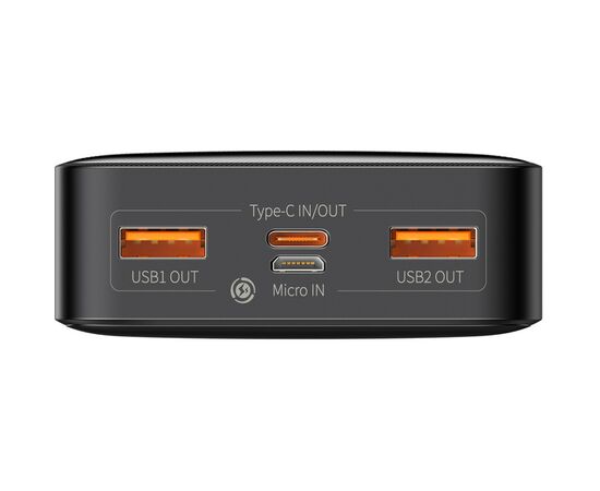 Батарея универсальная Baseus Bipow 20000mAh, PD/20W, QC3.0/USB-C, 2*USB-A/3A(max.), black (PPDML-M01), изображение 4 Батарея универсальная Baseus Bipow 20000mAh, PD/20W, QC3.0/USB-C, 2*USB-A/3A(max.), black (PPDML-M01), изображение 4