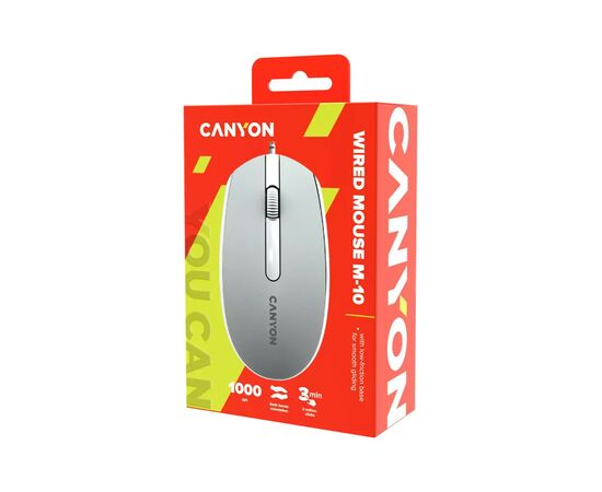 Мышка Canyon M-10 USB Dark Grey (CNE-CMS10DG), изображение 6 Мышка Canyon M-10 USB Dark Grey (CNE-CMS10DG), изображение 6