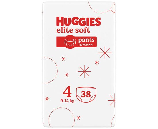 Подгузник Huggies Elite Soft 4 (9-14 кг) Box 76 шт (5029053582450), изображение 3 Подгузник Huggies Elite Soft 4 (9-14 кг) Box 76 шт (5029053582450), изображение 3