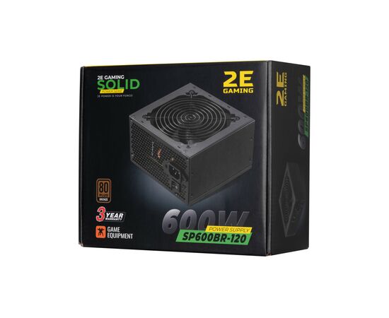 Блок питания 2E GAMING SOLID POWER (600W), >85, 80+ Bronze, 120mm, 1xMB 24pin(20+4), 1xCPU 8pin(4+4), 3xMolex, (2E-SP600BR-120), изображение 10 Блок питания 2E GAMING SOLID POWER (600W), >85, 80+ Bronze, 120mm, 1xMB 24pin(20+4), 1xCPU 8pin(4+4), 3xMolex, (2E-SP600BR-120), изображение 10