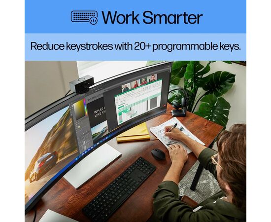 Клавиатура HP 450 Programmable Wireless UA Black (4R184AA), изображение 9 Клавиатура HP 450 Programmable Wireless UA Black (4R184AA), изображение 9