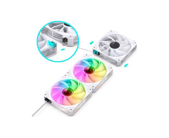 Кулер до корпусу JONSBO ZG-120W White, зображення 2 Кулер до корпусу JONSBO ZG-120W White, зображення 2