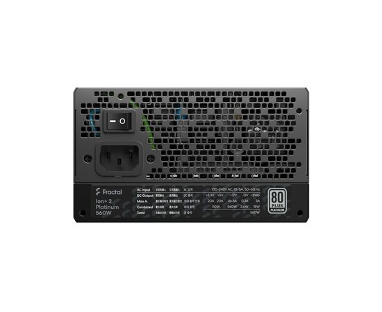 Блок питания Fractal Design 560W Ion + 2 Platinum (FD-P-IA2P-560-EU), изображение 6 Блок питания Fractal Design 560W Ion + 2 Platinum (FD-P-IA2P-560-EU), изображение 6