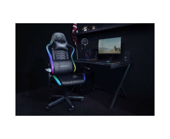 Кресло игровое Trust GXT 716 Rizza RGB BLACK (23845), изображение 2 Кресло игровое Trust GXT 716 Rizza RGB BLACK (23845), изображение 2