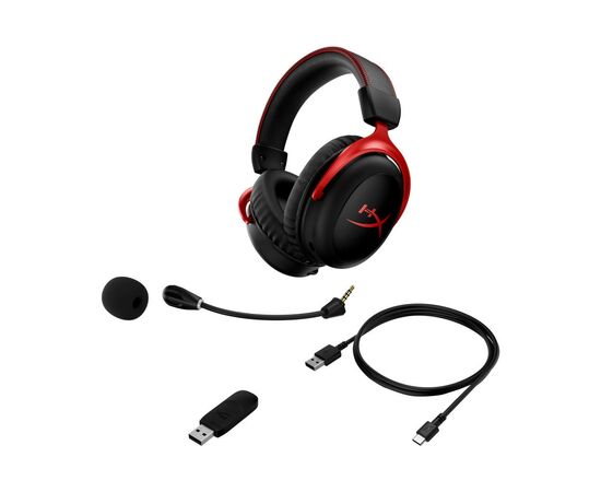 Наушники HyperX Cloud II Wireless Black-red (4P5K4AA), изображение 5 Наушники HyperX Cloud II Wireless Black-red (4P5K4AA), изображение 5
