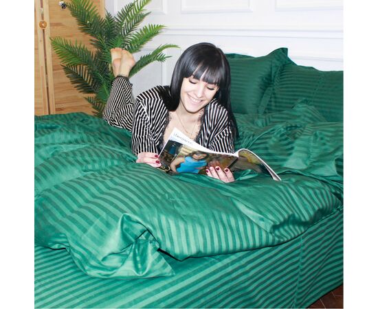 Постельное белье MirSon SatinStripe 30-0017Green 175х210 Двуспальный (2200005254080), изображение 7 Постельное белье MirSon SatinStripe 30-0017Green 175х210 Двуспальный (2200005254080), изображение 7