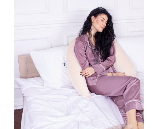 Подушка MirSon для беременных и кормления №8302 Velvet Line 28-0004 Cream Велюр 30х170х20 см (2200006200277), изображение 6 Подушка MirSon для беременных и кормления №8302 Velvet Line 28-0004 Cream Велюр 30х170х20 см (2200006200277), изображение 6