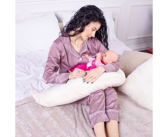 Подушка MirSon для беременных и кормления №8302 Velvet Line 28-0004 Cream Велюр 30х170х20 см (2200006200277), изображение 8 Подушка MirSon для беременных и кормления №8302 Velvet Line 28-0004 Cream Велюр 30х170х20 см (2200006200277), изображение 8