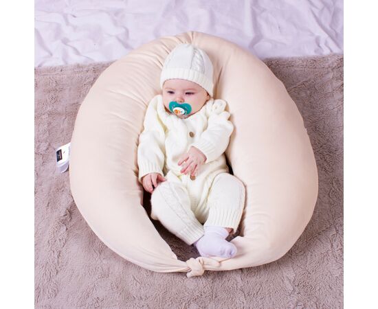 Подушка MirSon для беременных и кормления №8302 Velvet Line 28-0004 Cream Велюр 30х170х20 см (2200006200277)