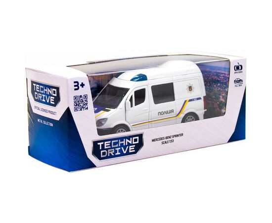 Машина Techno Drive Mercedes-Benz Sprinter Полиция (250294), изображение 12 Машина Techno Drive Mercedes-Benz Sprinter Полиция (250294), изображение 12