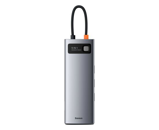 Концентратор Baseus USB3.1 Type-C to USB C(PD)100W/HDMI 4K 30Hz/VGA/USB3.2/RJ45/SD+TF,9in1 Grey (CAHUB-CU0G), изображение 3 Концентратор Baseus USB3.1 Type-C to USB C(PD)100W/HDMI 4K 30Hz/VGA/USB3.2/RJ45/SD+TF,9in1 Grey (CAHUB-CU0G), изображение 3